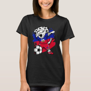 Dabbing Dalmatiner Haiti Soccer Fans Jersey Haitia T-Shirt