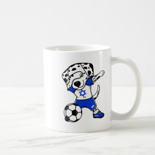 Dabbing Dalmatiner Israel Fußballfans Trikot Israe Kaffeetasse