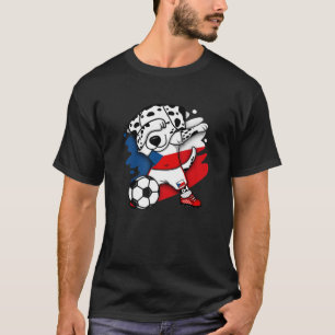 Dabbing Dalmatiner Lettland Fußball Fans Jersey Le T-Shirt