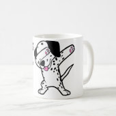 Dabbing Dalmatiner Lustiger Dalmation Hund Dab Tan Kaffeetasse (VorderseiteRechts)