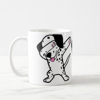 Dabbing Dalmatiner Lustiger Dalmation Hund Dab Tan Kaffeetasse