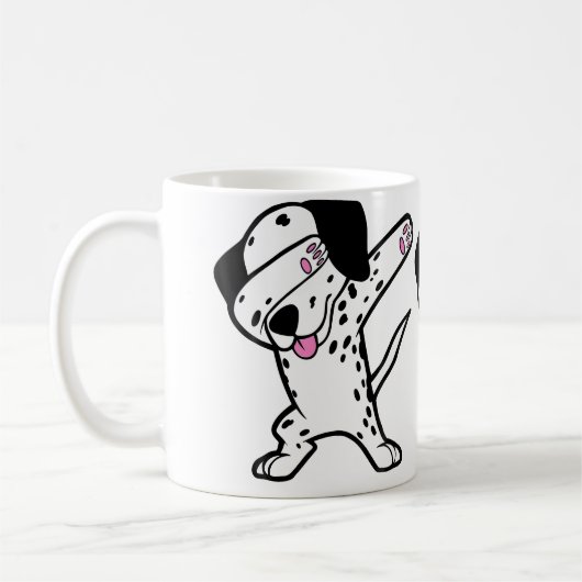 Dabbing Dalmatiner Lustiger Dalmation Hund Dab Tan Kaffeetasse (Links)