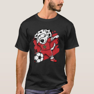 Dabbing Dalmatiner Marokko Fußball Fans Jersey Foo T-Shirt