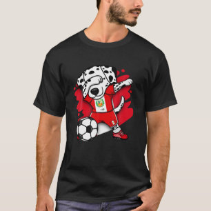 Dabbing Dalmatiner Peru Soccer Fans Jersey Peruane T-Shirt