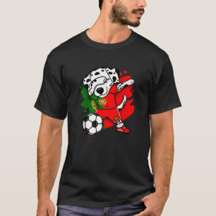 Dabbing Dalmatiner Portugal Fußball Fans Jersey Fo T-Shirt