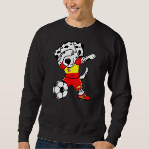Dabbing Dalmatiner Spain Soccer Fans Jersey Spanis Sweatshirt