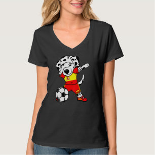 Dabbing Dalmatiner Spain Soccer Fans Jersey Spanis T-Shirt