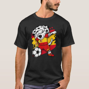 Dabbing Dalmatiner Spain Soccer Fans Jersey Spanis T-Shirt