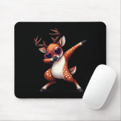 Dabbing Dance Deer Heart Sungles Mousepad (Mit Mouse)