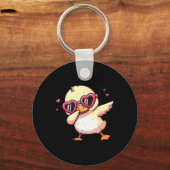 Dabbing Dance Duck Heart Sungles  Schlüsselanhänger (Vorderseite)