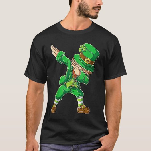Dabbing Dance Irish Shamrock St Patricks Day T-Shirt (Vorderseite)