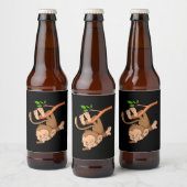 Dabbing Dance Monkey Bierflaschenetikett (Flaschen)