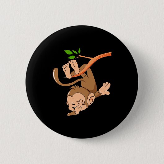 Dabbing Dance Monkey Button (Vorderseite)