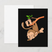 Dabbing Dance Monkey Dankeskarte (Vorne/Hinten)