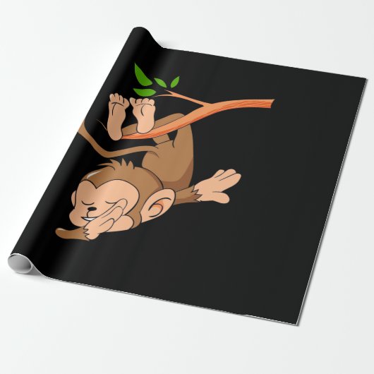 Dabbing Dance Monkey Geschenkpapier (Ungerollt)