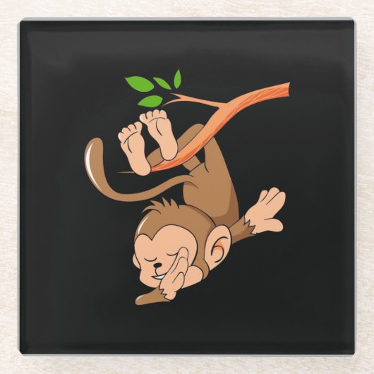 Dabbing Dance Monkey Glasuntersetzer (Vorderseite)