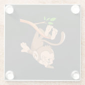 Dabbing Dance Monkey Glasuntersetzer (Rückseite)