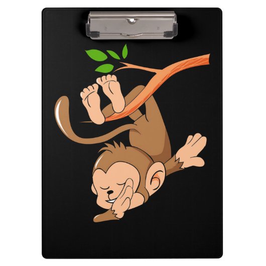 Dabbing Dance Monkey Klemmbrett (Vorderseite)