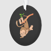 Dabbing Dance Monkey Ornament (Vorderseite)