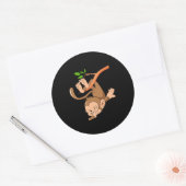 Dabbing Dance Monkey Runder Aufkleber (Umschlag)