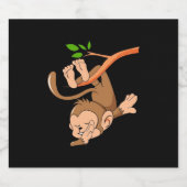 Dabbing Dance Monkey Schaumweinetikett (Einzelnes Label)