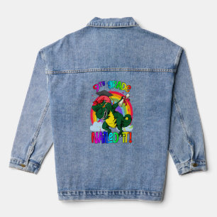 Dabbing Dinosaurier Rex Abschluss Nail I Jeansjacke