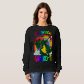 Dabbing Dinosaurier Rex Abschluss Nail I Sweatshirt (Vorne ganz)
