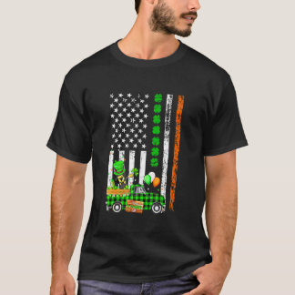 Dabbing Dobermann Hund Kleeblatt Us Flagge St. Pa T-Shirt