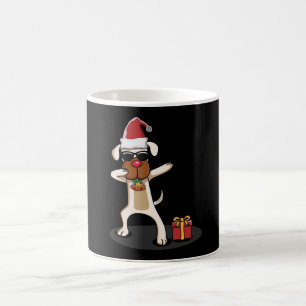 Dabbing Dog Hunde Weihnachtsmann Merry Funny Gift Kaffeetasse