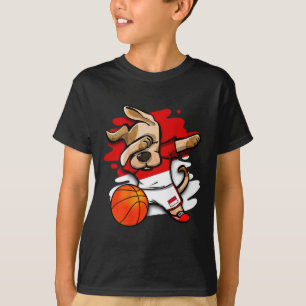 Dabbing Dog Indonesia Sketll Fans Jersey Indonesie T-Shirt
