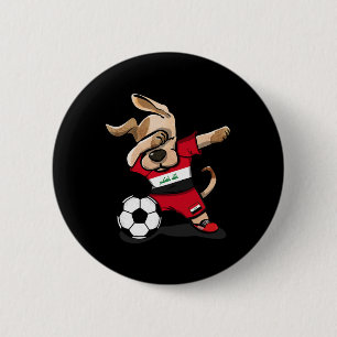 Dabbing Dog Irak Fußballfans Trikot Irakischer Fuß Button
