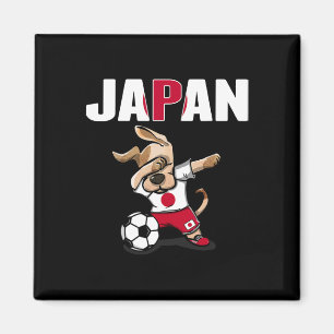 Dabbing Dog Japan Fußballfans Trikot Japanische Fl Magnet