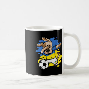 Dabbing Dog Ukraine Fußballfans Trikot Ukrainisch Kaffeetasse