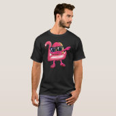 Dabbing Donut Flamingo Float Summer Tropical T-Shirt (Vorne ganz)