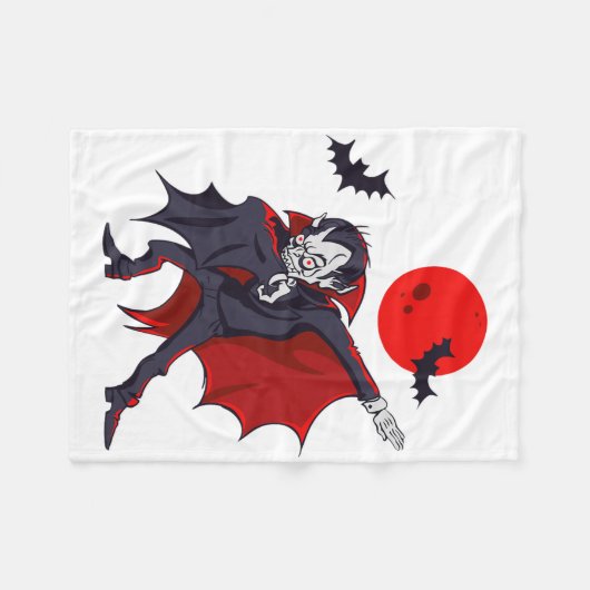 Dabbing Dracula Vampire Halloween Count Dabula Gif Fleecedecke (Vorderseite (Horizontal))
