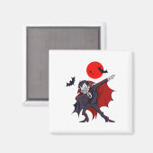 Dabbing Dracula Vampire Halloween Count Dabula Gif Magnet (Vorderseite/Rückseite)