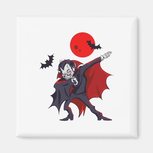 Dabbing Dracula Vampire Halloween Count Dabula Gif Magnet (Vorne)
