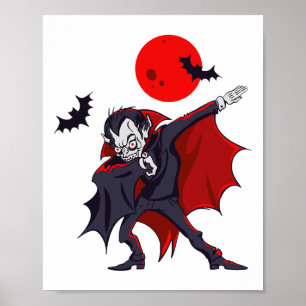 Dabbing Dracula Vampire Halloween Count Dabula Gif Poster