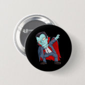 Dabbing Dracula Vampire Shirts Kleinkind Halloween Button (Vorne & Hinten)