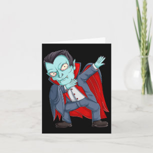 Dabbing Dracula Vampire Shirts Kleinkind Halloween Karte