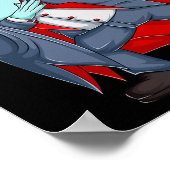 Dabbing Dracula Vampire Shirts Kleinkind Halloween Poster (Ecke)