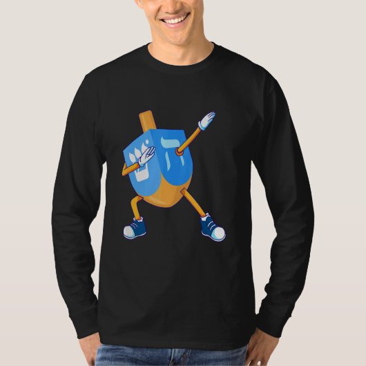 Dabbing Dreidel Funny Hanukkah Chanukah für Kinder T-Shirt (Vorderseite)