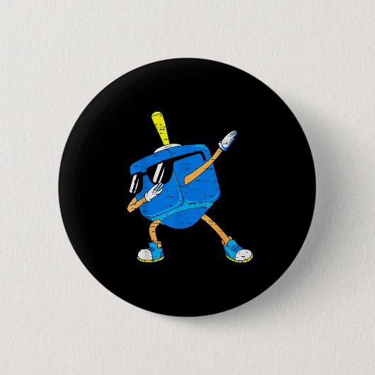 Dabbing Dreidel Hanukkah Dancing Chanukah Toddler Button (Vorderseite)