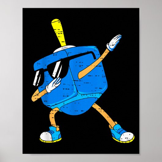Dabbing Dreidel Hanukkah Dancing Chanukah Toddler Poster (Vorne)