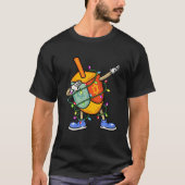 Dabbing Dreidel Hanukkah Weihnachtsbeleuchtung Men T-Shirt (Vorderseite)