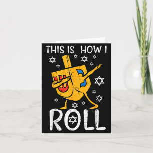Dabbing Dreidel Hässlich Hanukkah Lustig Chanukah Karte