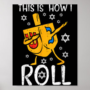 Dabbing Dreidel Hässlich Hanukkah Lustig Chanukah Poster