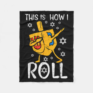 Dabbing Dreidel Hässliches Hanukkah Lustiges Chanu Fleecedecke