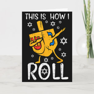 Dabbing Dreidel Hässliches Hanukkah Lustiges Chanu Karte
