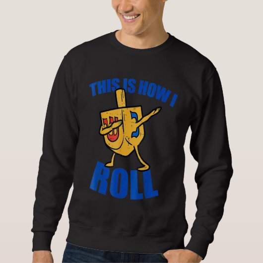 Dabbing Dreidel Ugly Hanukkah Chanukah Men Women Sweatshirt (Vorderseite)